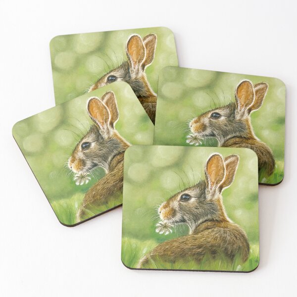 Item preview, Romantic bunny with clover flower designed and sold by NathBros.