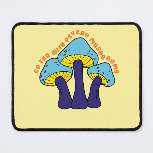 Item preview, Go far with psycho mushrooms in blue and purple- Mushrooms puns designed and sold by TZombieshop.