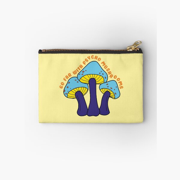 Item preview, Go far with psycho mushrooms in blue and purple- Mushrooms puns designed and sold by TZombieshop.