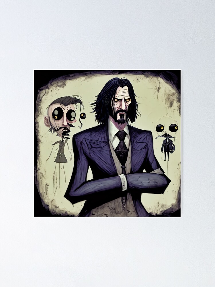 John Wick meets Tim Burton Poster