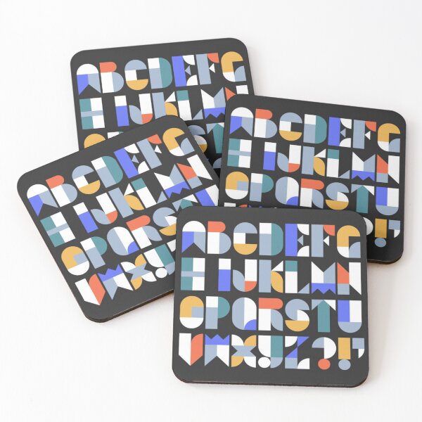 Item preview, Custom typeface alphabet made with abstract geometric shapes designed and sold by MTShoppingLine.