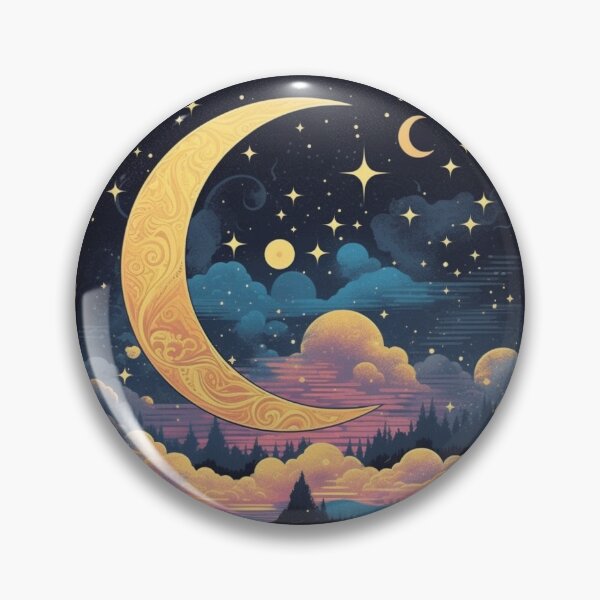 Item preview, Celestial Dreamscape: Stars, Moon & Cloud Symphony designed and sold by aesthetikayl.