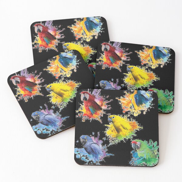Item preview, Five assorted macaws splash graphic designed and sold by davyonharlin0.