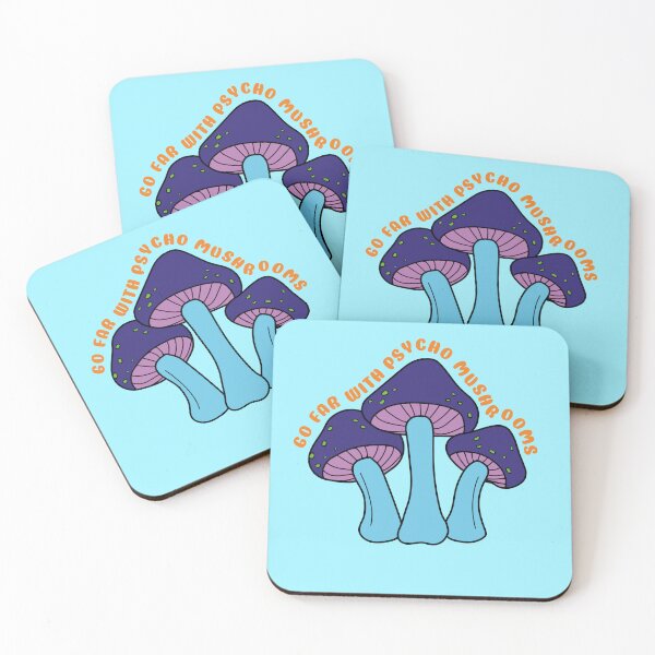Item preview, Go far with psycho mushrooms in purple and green - Mushrooms puns designed and sold by TZombieshop.