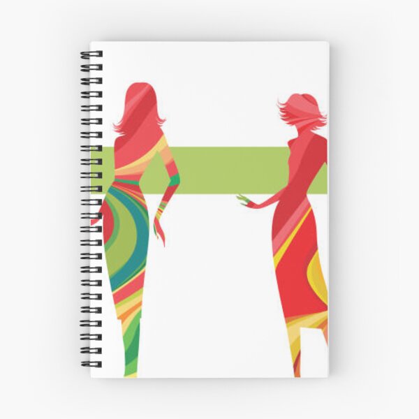 Item preview, Silhouettes of fashionable women in rainbow dresses  designed and sold by MTShoppingLine.