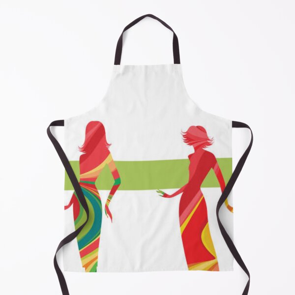 Item preview, Silhouettes of fashionable women in rainbow dresses designed and sold by MTShoppingLine.