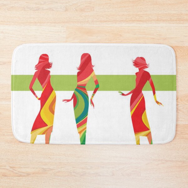 Item preview, Silhouettes of fashionable women in rainbow dresses  designed and sold by MTShoppingLine.