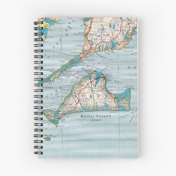 Item preview, Vintage Map of Marthas Vineyard (1918) designed and sold by BravuraMedia.