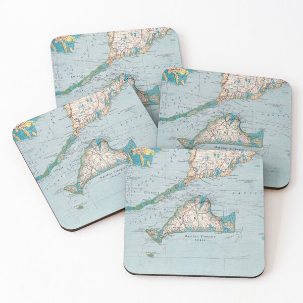 Item preview, Vintage Map of Marthas Vineyard (1918) designed and sold by BravuraMedia.
