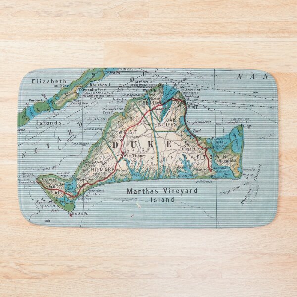 Item preview, Vintage Map of Marthas Vineyard (1918) designed and sold by BravuraMedia.