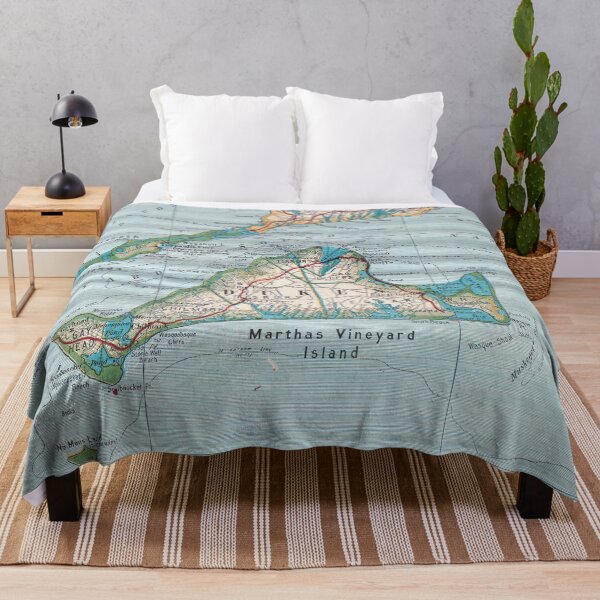 Item preview, Vintage Map of Marthas Vineyard (1918) designed and sold by BravuraMedia.
