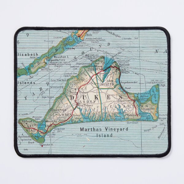 Item preview, Vintage Map of Marthas Vineyard (1918) designed and sold by BravuraMedia.