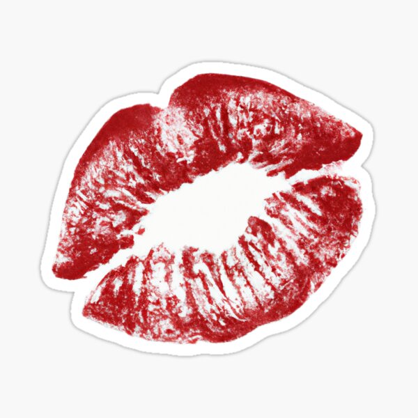 Aperçu de l'œuvre marque de baiser rouge à lèvres créée et vendue par digital-girl.