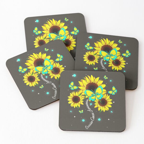 Item preview, Ovarian Cancer Awareness Sunflower Butterfly Ribbon 	 	 designed and sold by cuyqyxixly41.