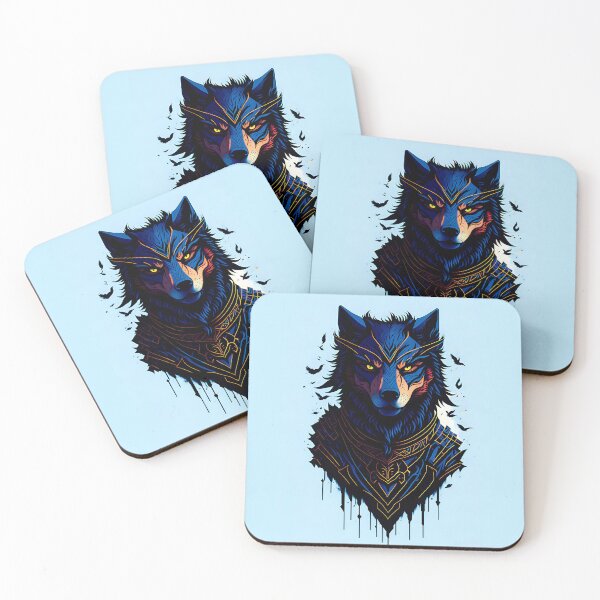 Item preview, Wolf Tribal Warrior Assassin Animal Dog designed and sold by druidwolfart.