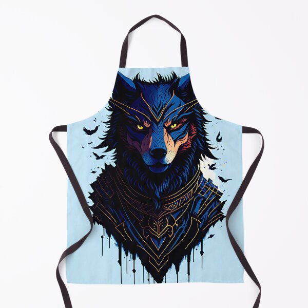 Item preview, Wolf Tribal Warrior Assassin Animal Dog designed and sold by druidwolfart.