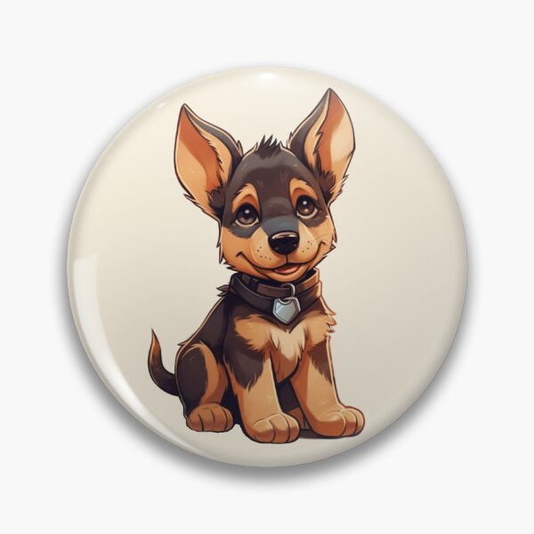 Item preview, Cute Cartoon German Shepherd Puppy Dog designed and sold by EpicFoxArt.