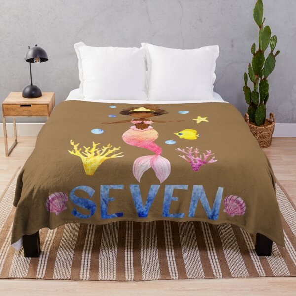 Item preview, African American Mermaid Birthday 7 Year Old designed and sold by jigzvvid36.