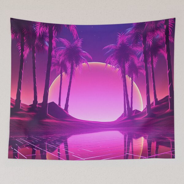 Item preview, Binary Bliss: Synthwave Euphoria in the Digital Paradise designed and sold by Mullet Monkey.