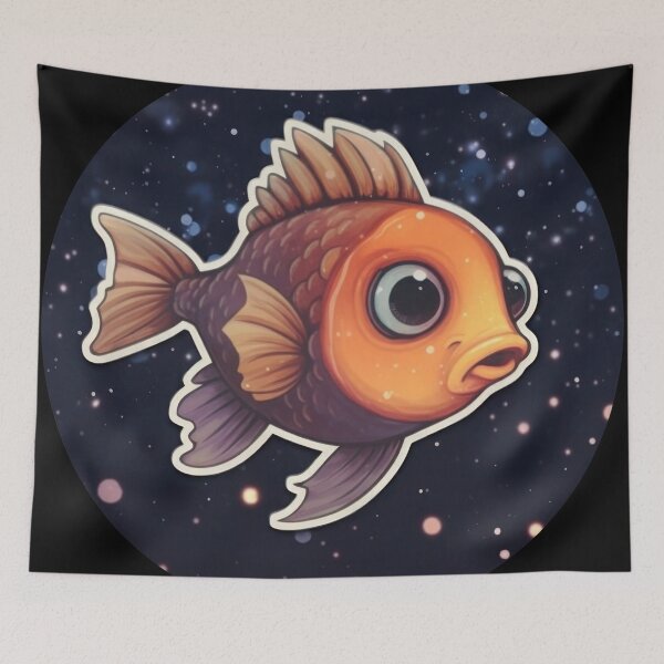 Item preview, Kawaii Cute Fish Good Night designed and sold by duke818.