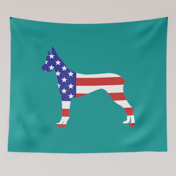 Item preview, Patriotic American US Flag Fourth July Doberman dog 	 	 designed and sold by ppqpkecu25.