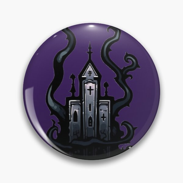 Item preview, Iglesia gris con vides cubiertas de maleza designed and sold by SnackyChunk.