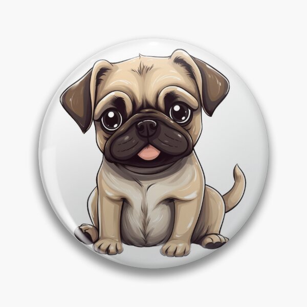 Item preview, Cute Cartoon Pug Puppy Dog designed and sold by EpicFoxArt.
