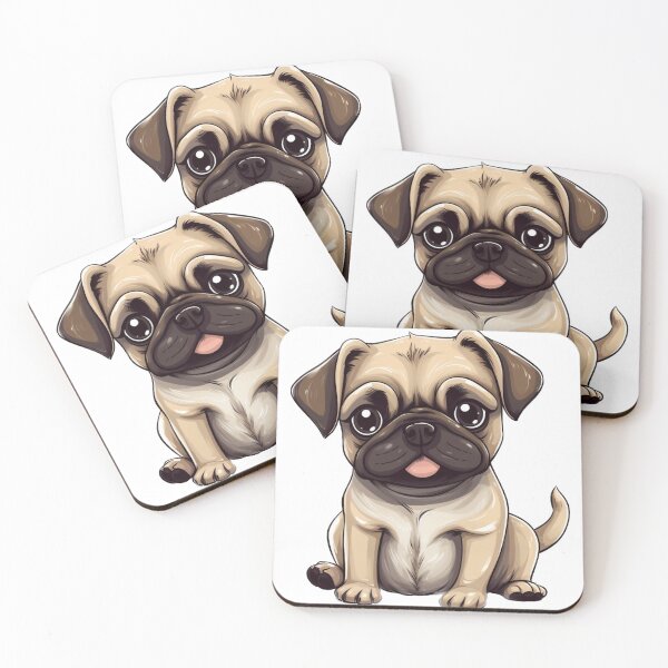 Item preview, Cute Cartoon Pug Puppy Dog designed and sold by EpicFoxArt.