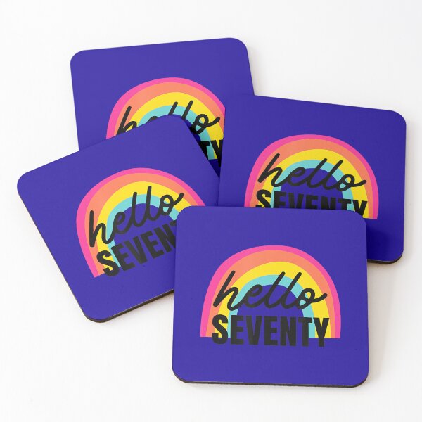 Item preview, 70th Birthday 70-Year-Old Hello Seventy Rainbow Group 	 	 designed and sold by hmekrgulv85.