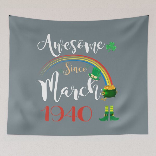 Item preview, 82 Years Old Awesome Since March 1940 82th Birthday 		 designed and sold by thkeawgu56.