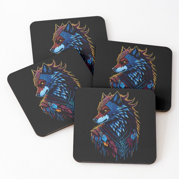 Item preview, Wolf Tribal Warrior Assassin Animal Black designed and sold by druidwolfart.