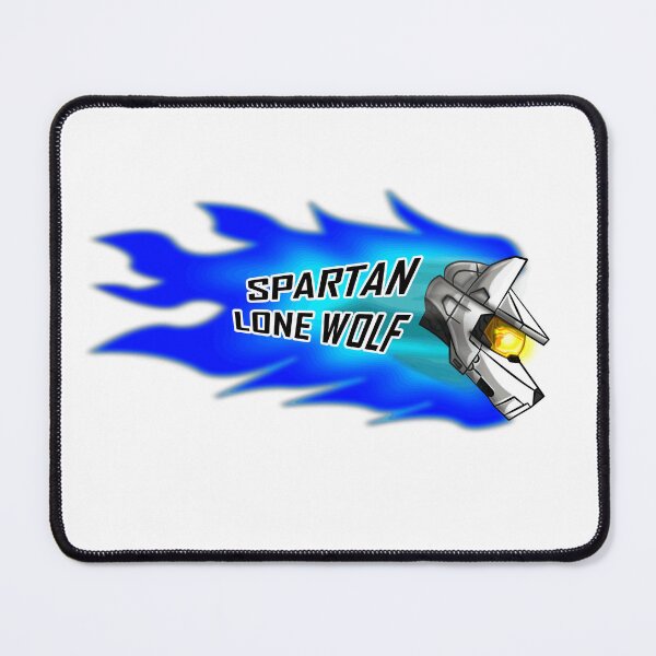 Item preview, Spartan Lone Wolf blue flame designed and sold by Triplesixuwu.
