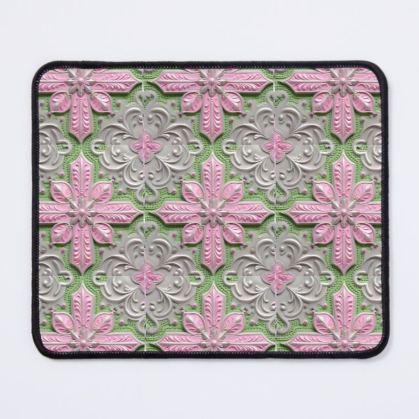 Artikelvorschau, Pink and Lime Green Pattern With Pink Flowers entworfen und verkauft von MiracleROLArt.