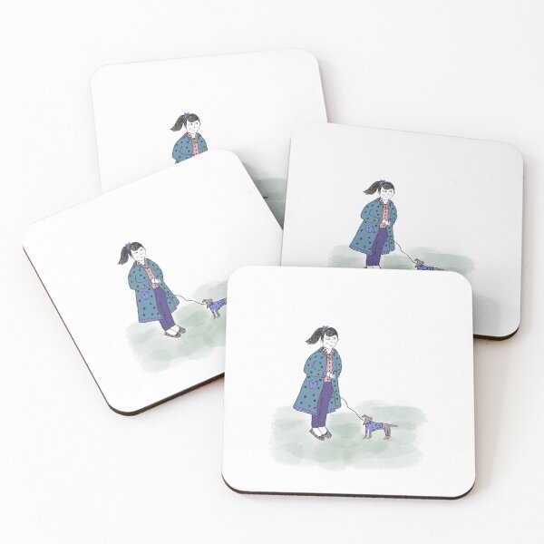 Item preview, Girl with a ponytail and whippet designed and sold by Gemma Creegan.