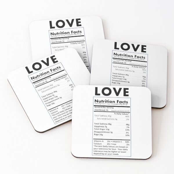 Item preview, Nutrition Facts label of love designed and sold by enolachen.
