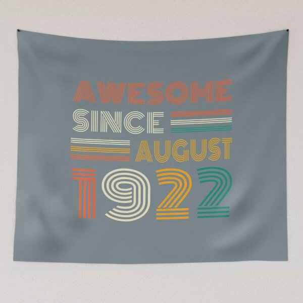 Item preview, 99th Birthday Awesome Since August 1922 99 Year Old 	 	 designed and sold by thkeawgu56.