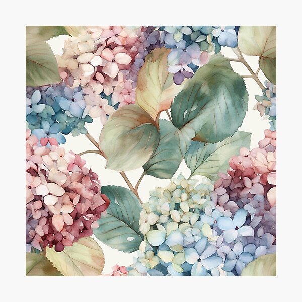 Aperçu de l'œuvre Hortensia (Hortensia) Motifs floraux 07 créée et vendue par PixelPastry.