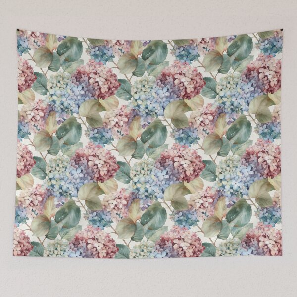 Item preview, Hydrangea (Hortensia) Floral Patterns 07 designed and sold by PixelPastry.