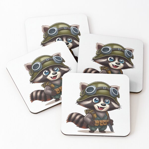Item preview, Raccoon Soldier designed and sold by Zestpond.