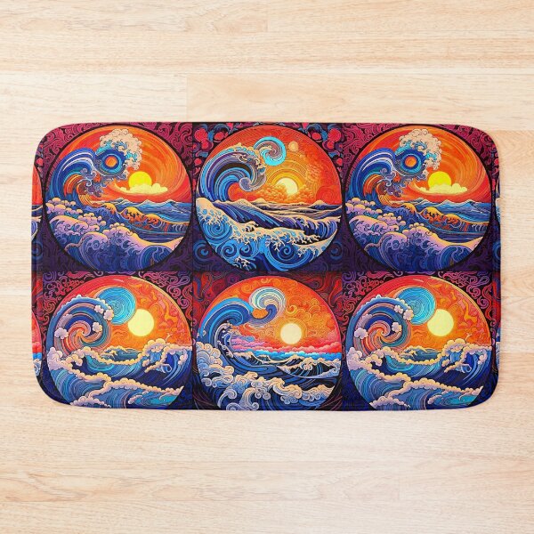 Item preview, Sunny vibes boho waves art pattern designed and sold by Earth Nature Creations.