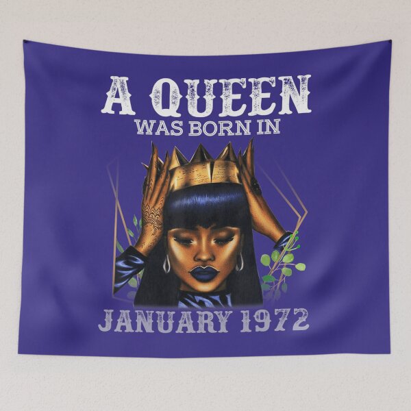 Item preview, A Queen Was Born In January 1972 50th Birthday 	 African 	 	 designed and sold by arttfmeckgh22.