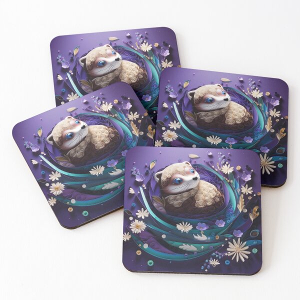 Item preview, Illustration of a cute cartoon panda in a nest of flowers designed and sold by aiphotosart.