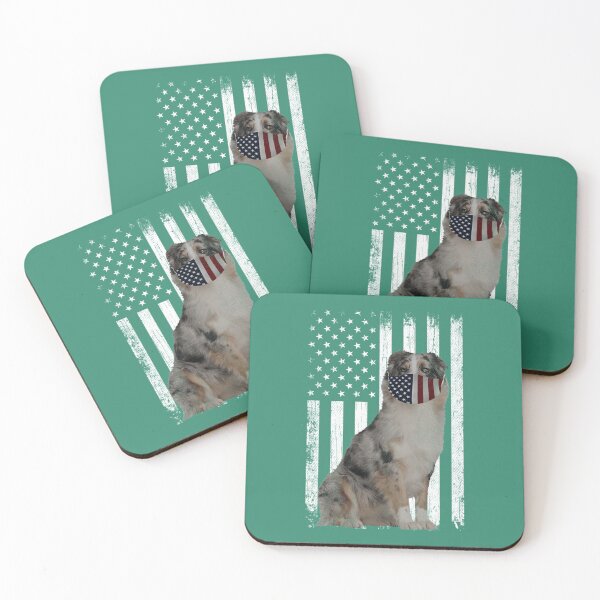 Item preview, Aussie American Flag Patriotic Aussie Dog 4th Of July 	 		 designed and sold by lkguosfn12.