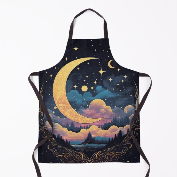 Item preview, Celestial Dreamscape: Stars, Moon & Cloud Symphony designed and sold by aesthetikayl.