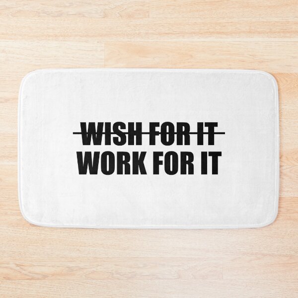 Item preview, Don't Wish For It Work For It - Motivational Quote designed and sold by maniacfitness.