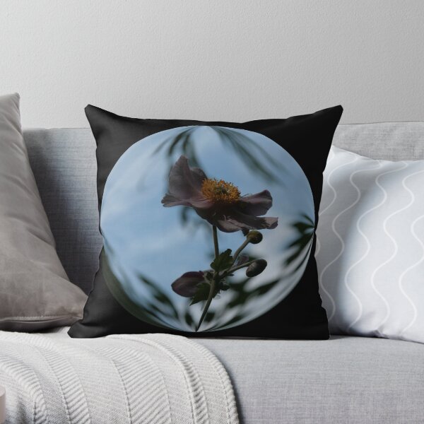 Anemone Having A Blue Day Throw Pillow