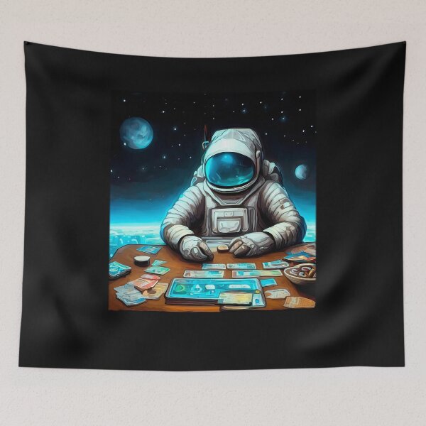 Item preview, Astronaut Playing Board Games designed and sold by csalvati77.