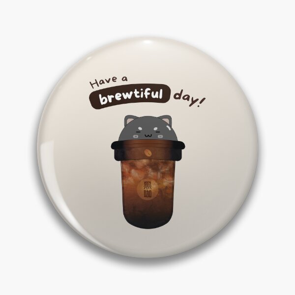Item preview, Have a brewtiful day! | Kawaii Kuro Neko Americano designed and sold by sasyaarts.
