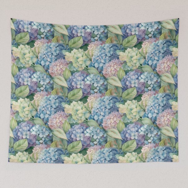 Item preview, Hydrangea (Hortensia) Floral Patterns 08 designed and sold by PixelPastry.