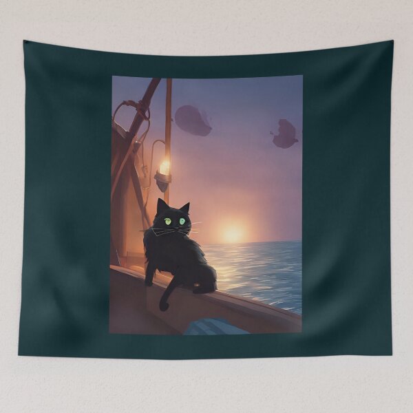Item preview, Cat Sunshine Ship Art Print  designed and sold by Headricker.